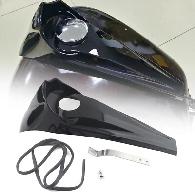 Para Harley Tri Glide Ultra Clásico Negro Tablero Consola de Combustible Tanque de Gas Cubierta Borde Foto 1 de 4