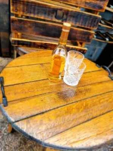 Handmade Whisky Barrel Serving Tray Solid Oak Scottish Gifts Table Decoration - Picture 1 of 5