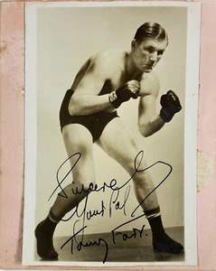 TOMMY FARR Autographed SIGNED 3"x 5" PHOTO The Tonypandy Terror WELSH BOXER - Picture 1 of 6