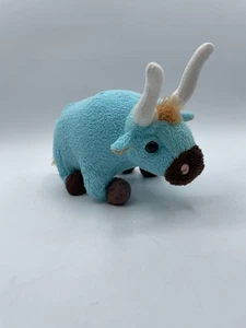 Wishpets Vintage 2007 Blue TEX Longhorn Bull Cow Plush Stuffed Rare 7" Horns - Picture 1 of 11