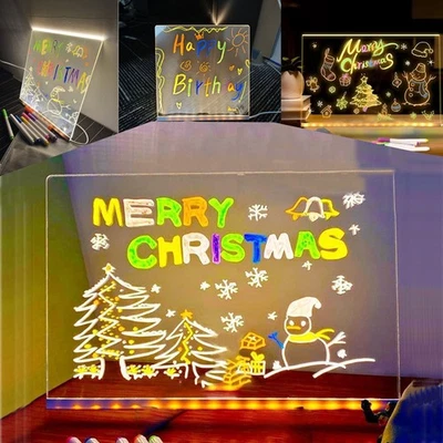 LED Notiztafe Leuchtendes Zeichenbrett DIY Notiztafel Abwischbar Drawing light - Bild 1 von 4