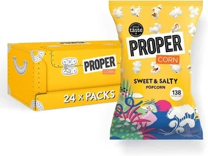 Propercorn Sweet And Salty Popcorn With Sea Salt And Demerara Sugar 24 x 30g - Picture 1 of 6