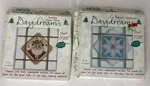 Dimensions Daydreams Counted Cross Stitch Kits Petite In Glass Santa & Snowflake - Picture 1 of 5