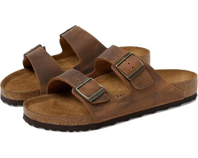 Sandalias Birkenstock Arizona de cuero aceitado en modelos coñac 1028272 y 1028401 Foto 1 de 4