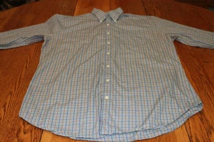 Peter Millar Hemd Herren Extra Large blau grün kariert Button Down Baumwolle Freizeit - Bild 1 von 7