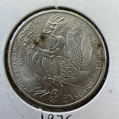 1976 D Deutschland Germany 5 Mark Deutsche Proof Silver Coin BU - Image 1 of 2