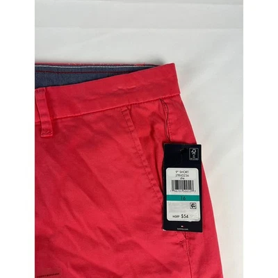 Tommy Hilfiger 女式珊瑚红色好莱坞短款 16 9 英寸内缝 — 第 1/4 张图片