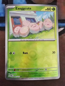 Exeggcute (Master Ball Pattern) 001/131 Sv: Prismatic Evolutions Holo NM - Picture 1 of 10
