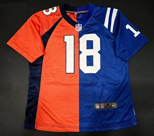 Maglia Nike On Field NFL Youth Medium Peyton Manning #18 Broncos/Colts Spaccata - Foto 1 di 6
