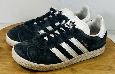 Adidas Gazelle ORTHOLITE Zapatilla de Gamuza Niños Talla 3.5 Negro Blanco Foto 1 de 4