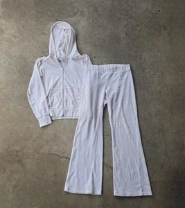 Vintage Y2K T Party Video Vixen Lounge Velour Trainingsanzug Jacke Hose 2tlg M - Bild 1 von 4