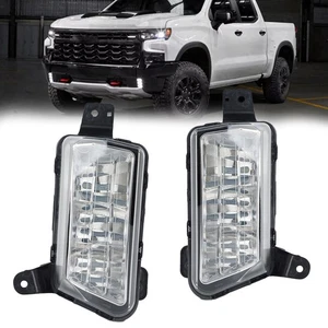 Par de faros antiniebla LED para parachoques delantero para Chevrolet Silverado 1500 2022 2023 2024 - Imagen 1 de 24