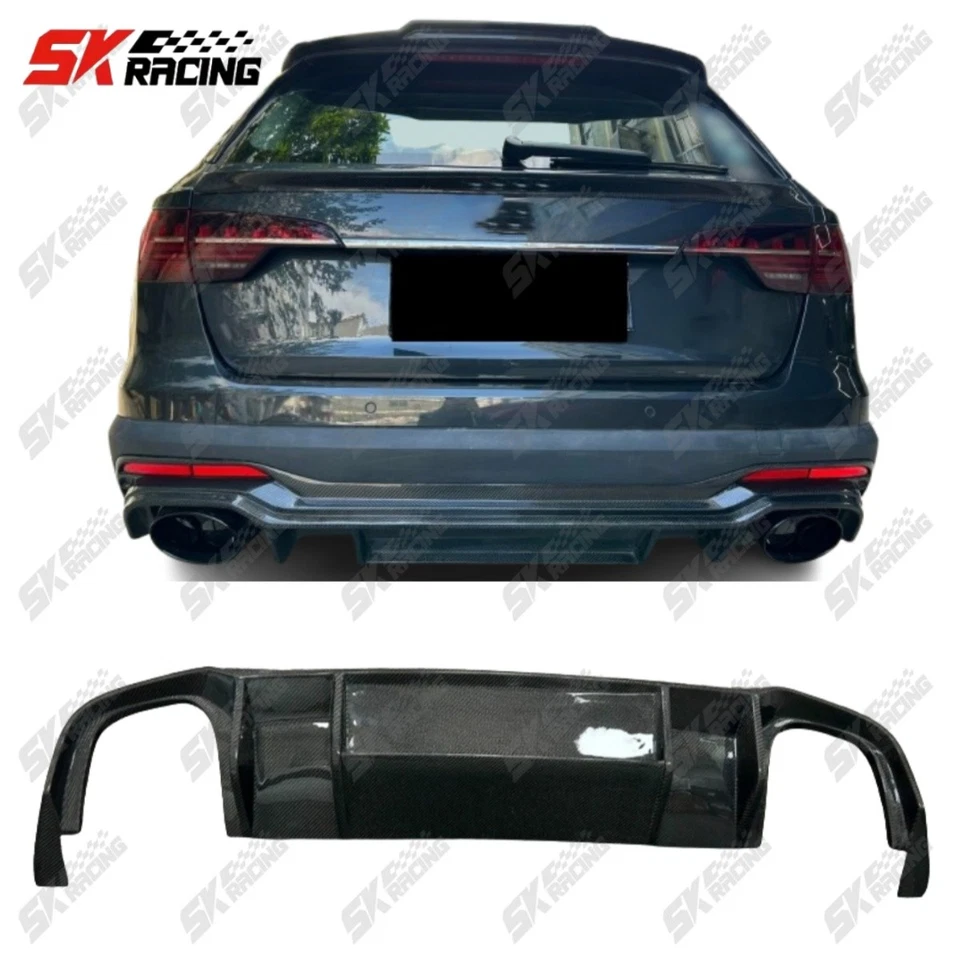 Ajuste para Audi A4 allroad 2020-25 forjado/fibra de carbono para-choque traseiro difusor kit labial - Imagem 1 de 4
