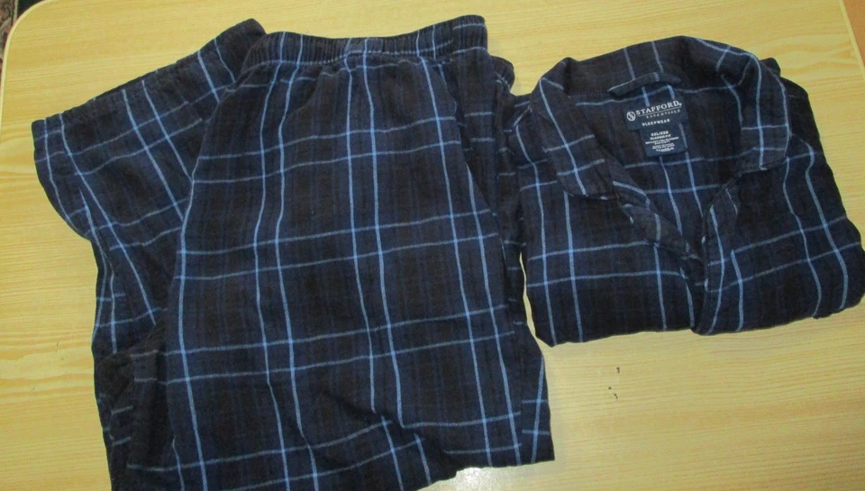 Stafford Essentials Ropa de Dormir Pijama XXL Manga Larga Conjunto Superior/Inferior - Cuadros Foto 1 de 3
