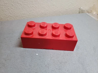 LEGO Storage Brick 8' x 2 1/4 x 4 Red, Pre-owned, See photos - Image 1 of 4