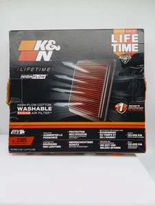 New K & N  2385 Lifetime High Flow Air Filter - Picture 1 of 2