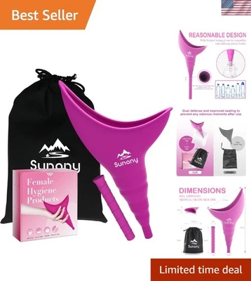 Dispositivo de micción femenina, reutilizable, compacto, silicona, viaje Foto 1 de 4