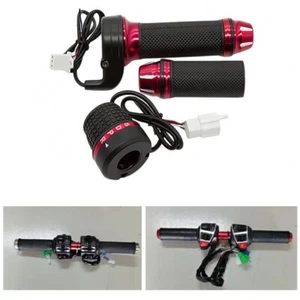 Easy to Use Electric Throttle Grips 4 Gear Change Black/Red Color 1 Pair - Picture 1 of 8