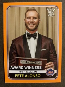 2020 Topps Big League PETE ALONSO Award Winners Orange Parallel #271 Mets - Picture 1 of 2