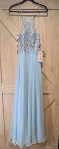 Blush New Never Worn Light Blue Prom Dress Wedding Size 6 Sticker Is $225 - Picture 1 of 7
