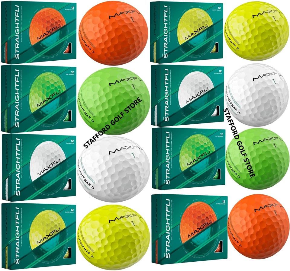 Maxfli 2025 StraightFli Golf Balls Choose Color/Pack Soft Feel 20% Straighter - Image 1 of 4