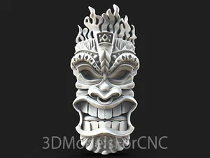 File STL modello 3D per router CNC laser e stampante 3D maschera Tiki 1 - Foto 1 di 1