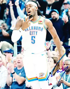 Foto firmada autografiada de Luguentz Lu Dort 8x10 certificado de autenticidad Oklahoma City Thunder - Imagen 1 de 2