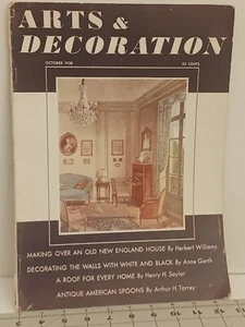 ARTS AND DECORATION MAGAZINE Oct 1934 ART DECO DESIGN Apartment Decor WEDGWOOD - Picture 1 of 13