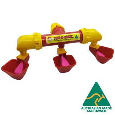 Triple outlet Lubing Cup Drinker / Waterer for 12-16 Layers / Chickens / Poultry - Image 1 of 2