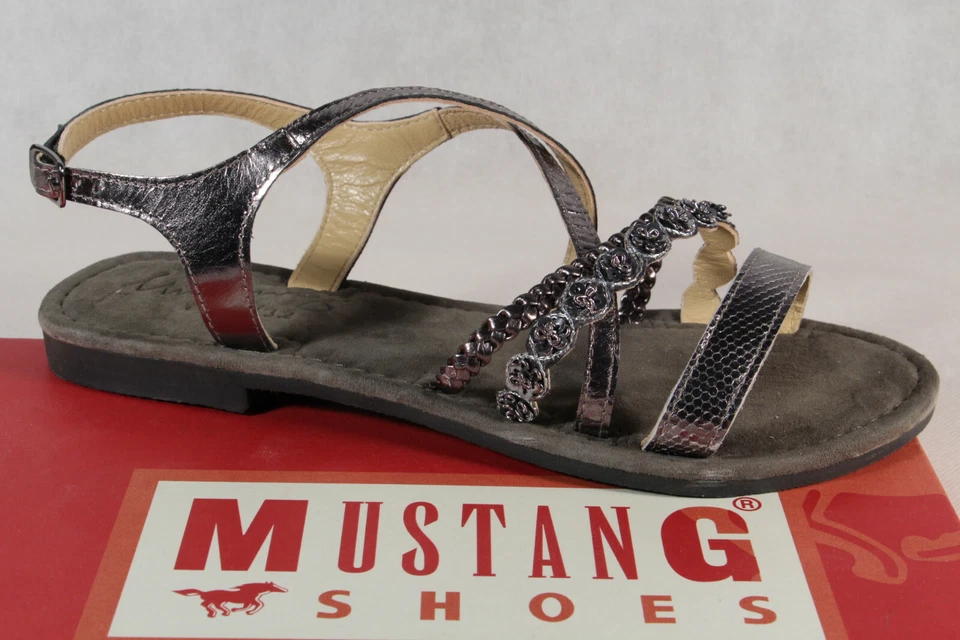 Mustang Sandali Donna Sandalo Col Tacco Alto Argento 1323-801 Nuovo - Immagine 1 di 4