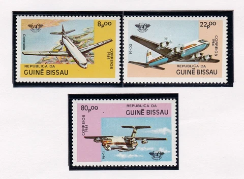 Guinea-Bissau stamps #568 - 570, MH OG, complete set,Airplanes - FREE SHIPPING!! Cover