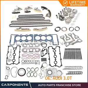 Engine Rebuild Kit For 3.0 TFSI Audi A4 A6 A7 A8 S4 S5 Q7 2011-2018 CCB CGW CGX - Picture 1 of 13