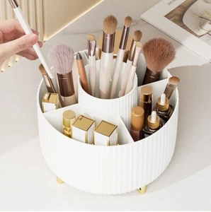 360 Rotating Makeup Organiser Clear Large Cosmetic Storage Perfume Display Stand - Picture 1 of 5