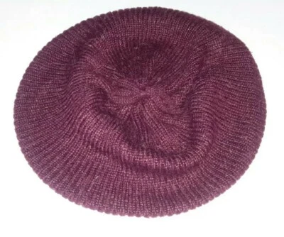  Kate Spade New York Rib Bow Beret Burgundy Women's Size OS - Image 1 of 4