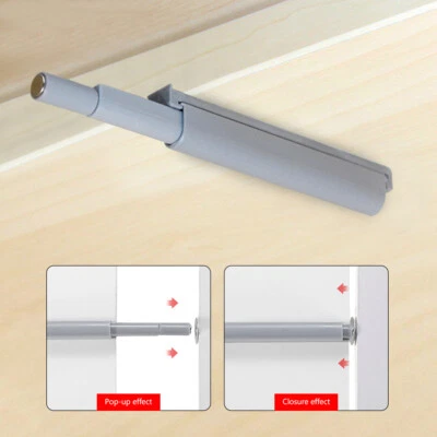 Drawer Door Cabinet Catch Push To Open Magnetic Tip Latch Touch Release Grey 1x - Image 1 of 4
