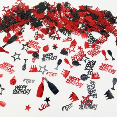 Feliz Cumpleaños Lámina Metálica Confeti Cumpleaños Confeti Lentejuelas, Mesa Decorativa Foto 1 de 3