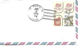 FFUS Braniff Airlines Fort Worth TX - Brussels Belgium  June 2 1979 AAMC#BN-F59 - Picture 1 of 1