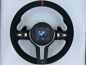 BMW F10 F11 F12 F01 F07 M PERFORMANCE ALCANTARA STEERING WHEEL SHIFT PADDLES  - Picture 1 of 7