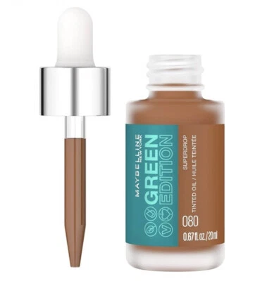 Maybelline Green Edition Superdrop Tinted Oil Base Makeup/Adjustable/Natural080 - Image 1 of 4
