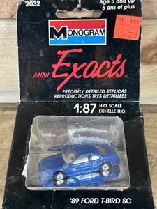 Monogram 89 Ford T-bird SC Blue Mini Exacts 1/87 HO scale 2032 - Picture 1 of 5