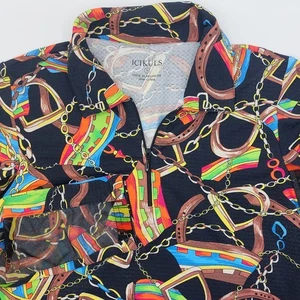 Icikuls 1/4 Zip Pullover Equestrian Women's Size S Mesh Long Sleeves Pickleball - Picture 1 of 9