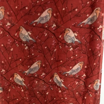 Bufanda Wild Bird Ligera Mantón Rojo Envoltura 32X72 Poliéster Foto 1 de 4