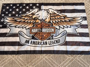 HARLEY DAVIDSON 3'X5' FLAG BANNER MAN CAVE SHOP Eagle GARAGE WALL - Picture 1 of 5