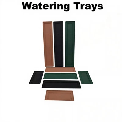 Watering Trays Plant Pot Drip Saucer Windowsill Seed Tray Planter Window Box - Image 1 of 4