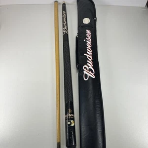 SELTEN ORIGINAL VINTAGE BUDWEISER POOLQUEUE STICK American Eagle A mit Etui *LESEN* - Bild 1 von 15