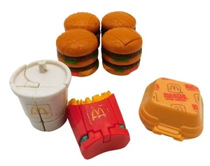 Lot of 7 Vintage McDonalds Changeables Transforming Food Plastic Happy Meal Toys - Picture 1 of 6