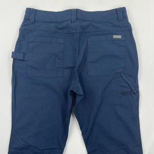 Columbia Active Fit Carpenter Hose Herren 32x34 Blau Baumwolle Stretch Slim Utility - Bild 1 von 10