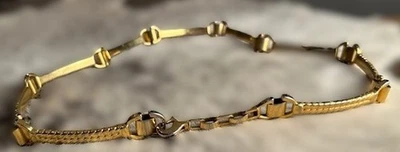 GUCCI ITALY WOMENS HORSEBIT CHAIN GOLDEN METAL BELT- 31+" INCHES - Image 1 of 4