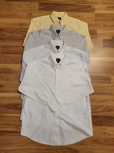 Lot Of 4 Jos A Bank Size 17-33 Long Sleeve Travelers Collection Dress Shirts - Picture 1 of 16
