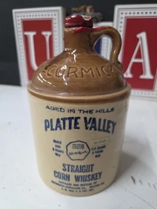 Vintage McCORMICK Platte Valley Straight Corn Whiskey Jug With Montana Tax Stam - Bild 1 von 9